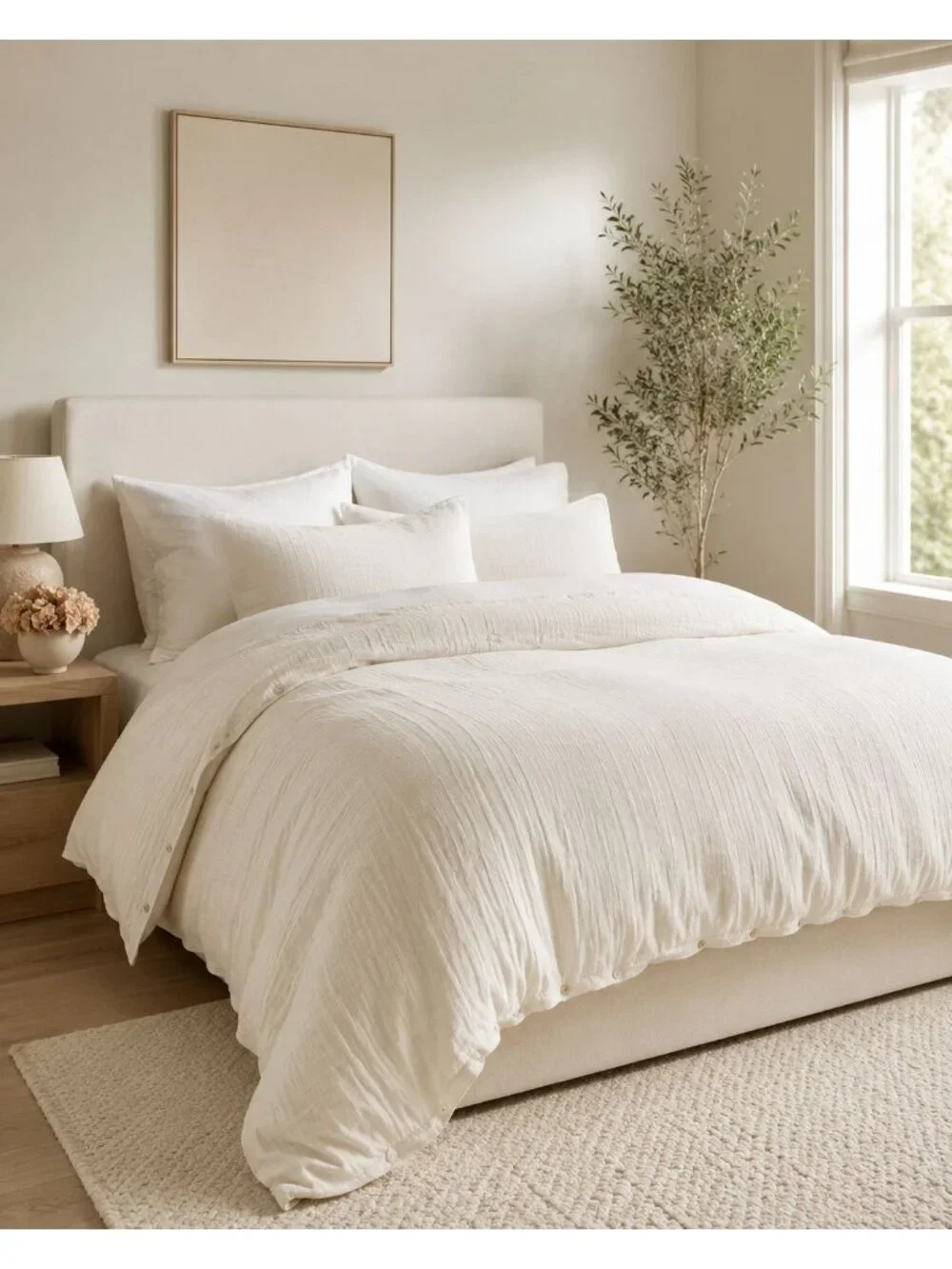 S20 | Quince Organic Airy Gauze Duvet Cover Set King Cal King Undyed NWOT
